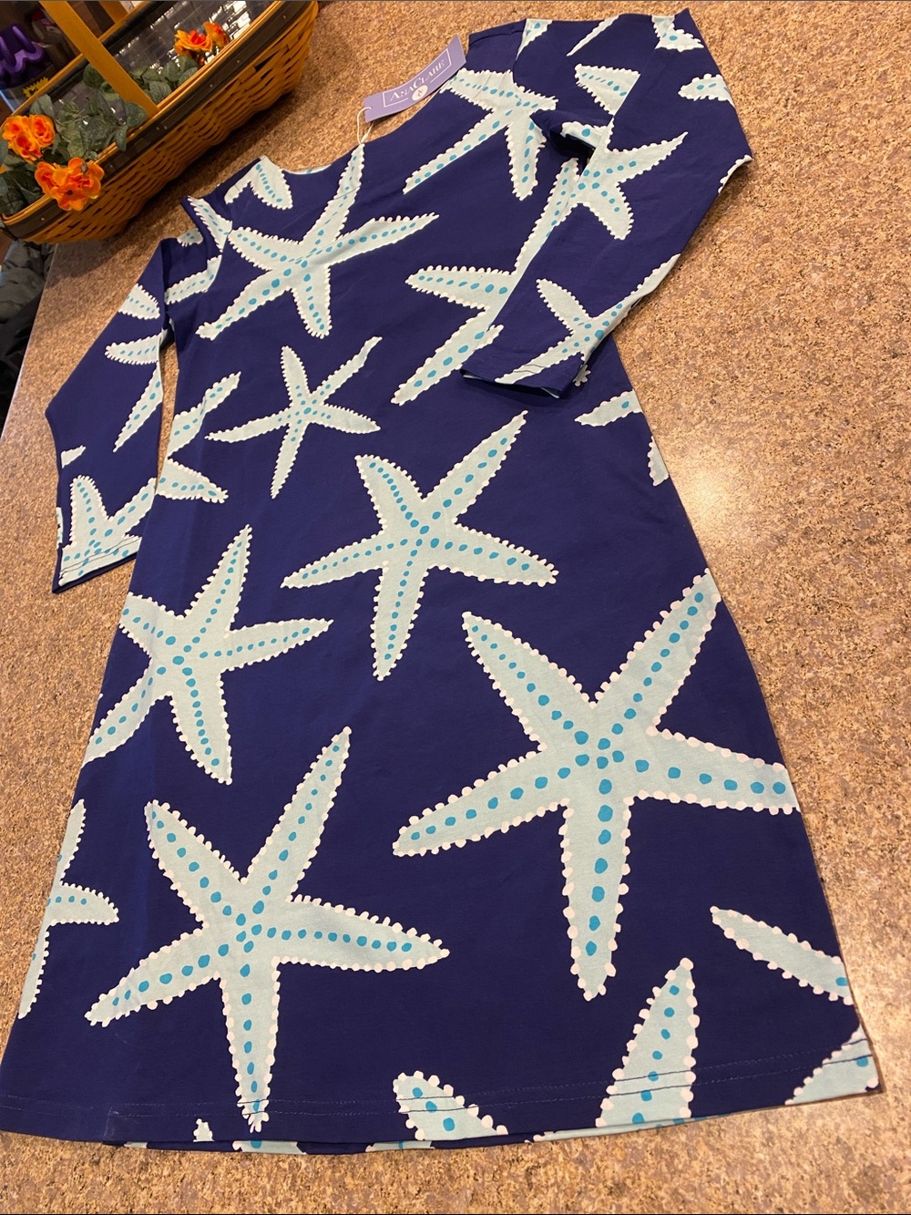 NWT AnaClare Courtney Seastar Dress Size Small